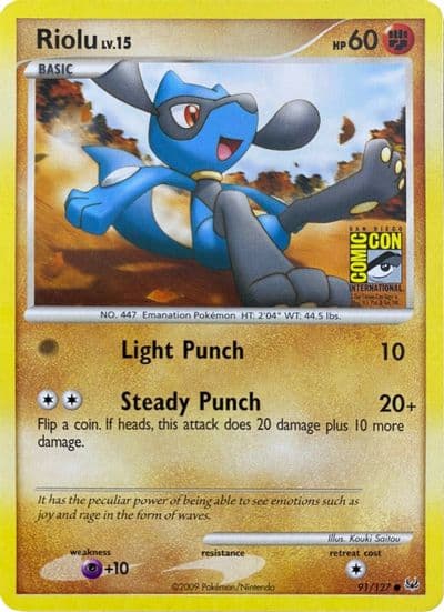 Riolu (SDCC 2009) Miscellaneous Cards & Products Pokemon card