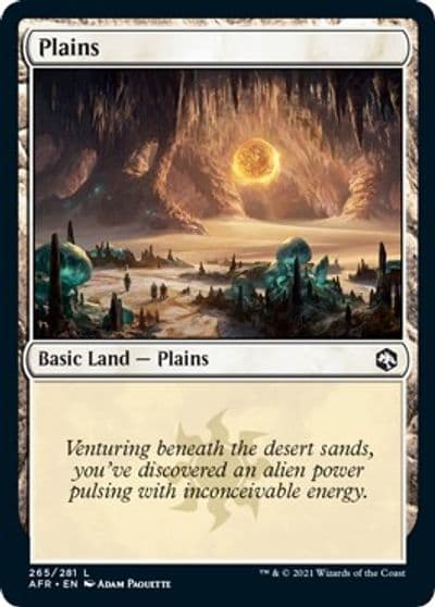 Plains 265 Adventures in the Forgotten Realms Magic card