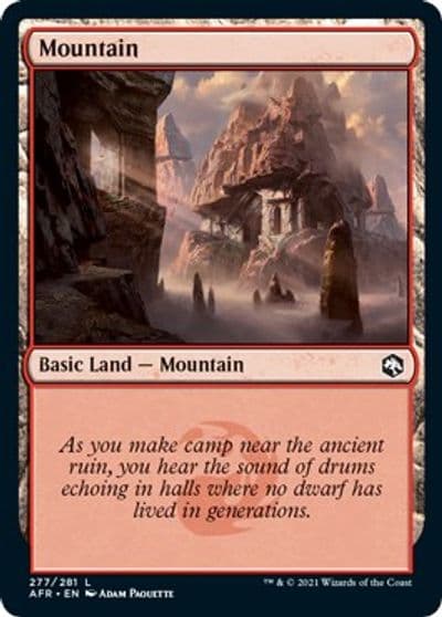 Mountain 277 Adventures in the Forgotten Realms Magic card