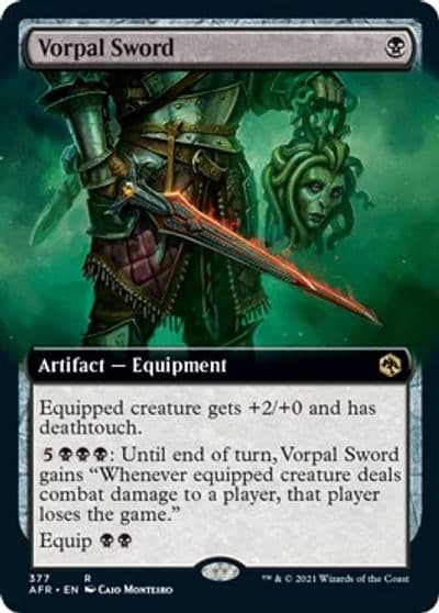 Vorpal Sword Extended Art Adventures in the Forgotten Realms Magic card