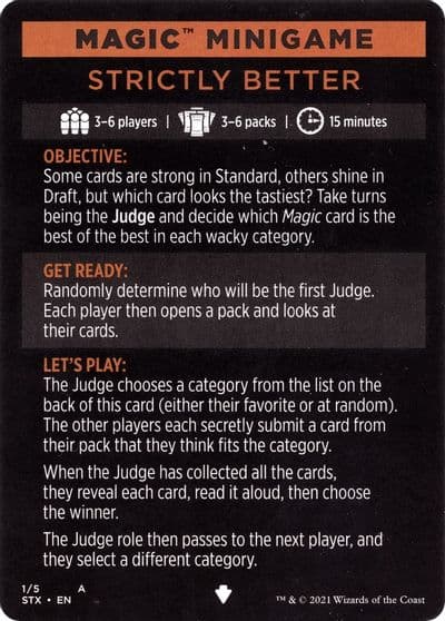 Magic Minigame Strictly Better Strixhaven: School of Mages Magic card