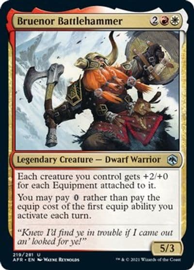 Bruenor Battlehammer Adventures in the Forgotten Realms Magic card