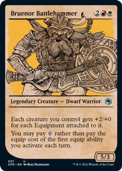 Bruenor Battlehammer Showcase Adventures in the Forgotten Realms Magic card
