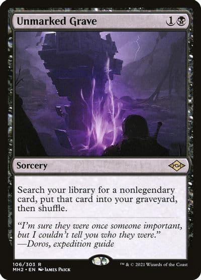 Unmarked Grave Modern Horizons 2 Magic card