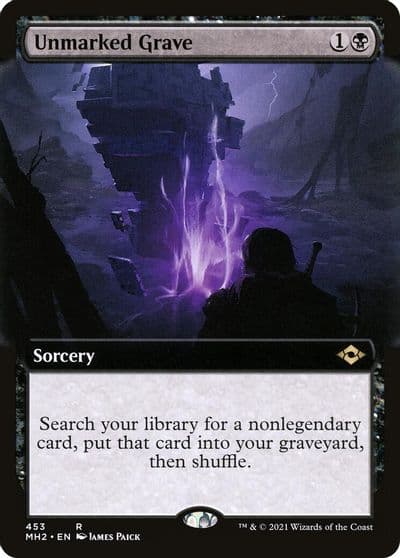 Unmarked Grave Extended Art Modern Horizons 2 Magic card