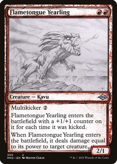 Flametongue Yearling Showcase Modern Horizons 2 Magic card