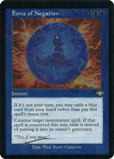 Force of Negation Retro Frame Foil Etched Modern Horizons Magic card
