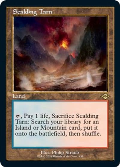 Scalding Tarn Retro Frame Foil Etched Modern Horizons 2 Magic card