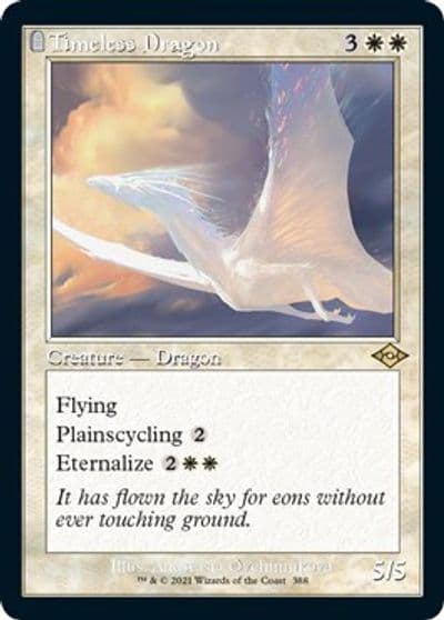 Timeless Dragon Retro Frame Foil Etched Modern Horizons 2 Magic card