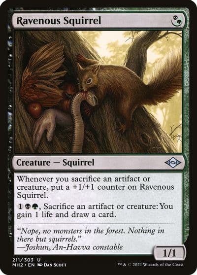 Ravenous Squirrel Modern Horizons 2 Magic card