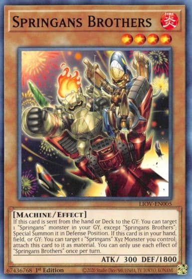 Springans Brothers Lightning Overdrive Yu-Gi-Oh! card