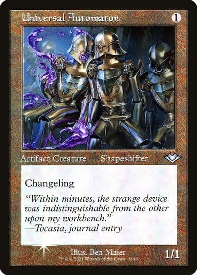 Universal Automaton Retro Frame Foil Etched Modern Horizons Magic card