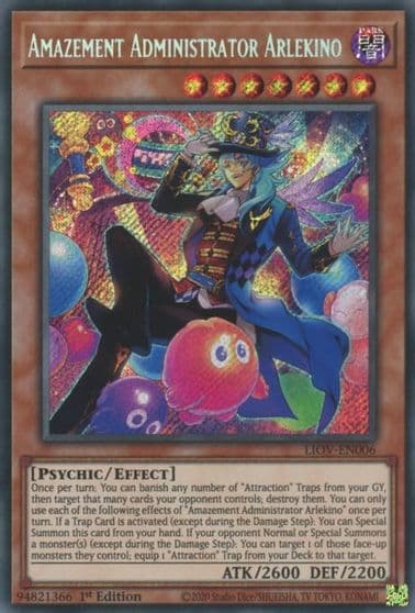 Amazement Administrator Arlekino Lightning Overdrive Yu-Gi-Oh! card