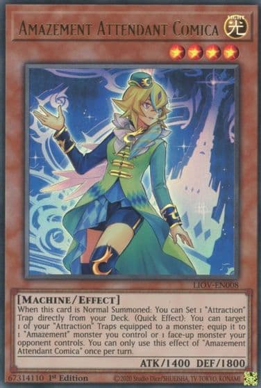 Amazement Attendant Comica Lightning Overdrive Yu-Gi-Oh! card