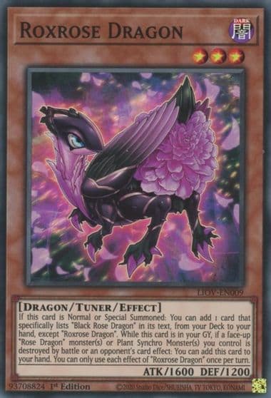 Roxrose Dragon Lightning Overdrive Yu-Gi-Oh! card