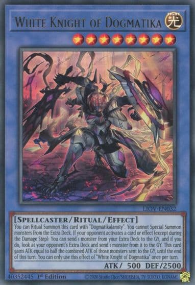 White Knight of Dogmatika Lightning Overdrive Yu-Gi-Oh! card