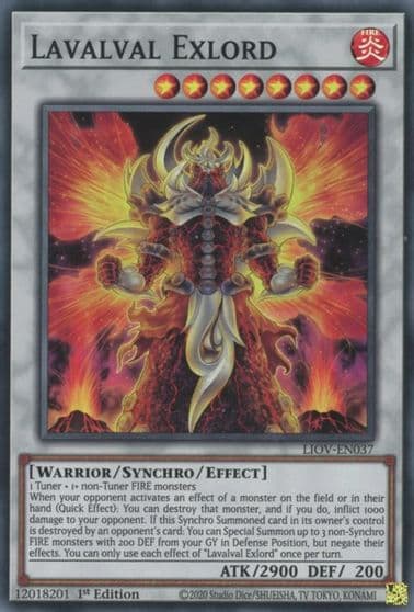 Lavalval Exlord Lightning Overdrive Yu-Gi-Oh! card