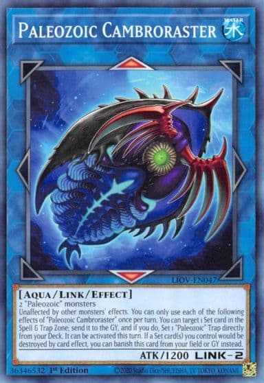 Paleozoic Cambroraster Lightning Overdrive Yu-Gi-Oh! card