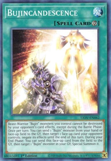 Bujincandescence Lightning Overdrive Yu-Gi-Oh! card