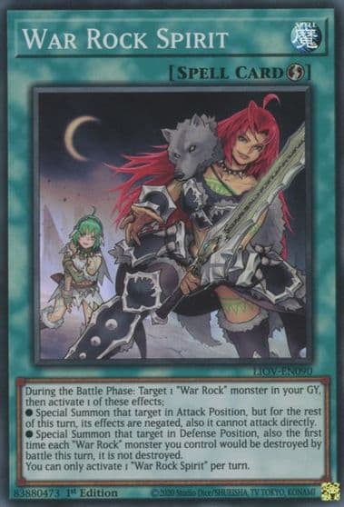 War Rock Spirit Lightning Overdrive Yu-Gi-Oh! card