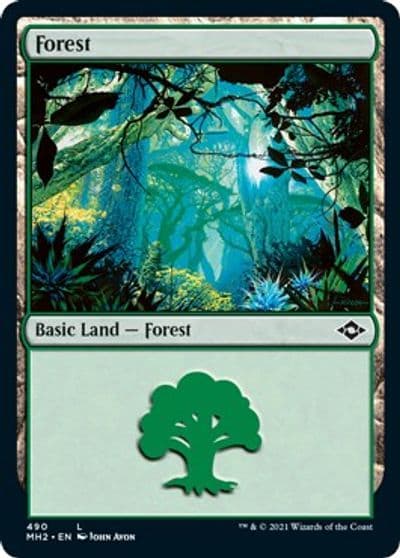 Forest 490 Foil Etched Modern Horizons 2 Magic card