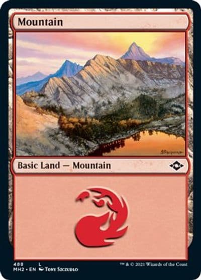 Mountain 488 Foil Etched Modern Horizons 2 Magic card