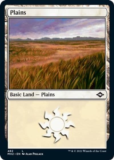 Plains 482 Foil Etched Modern Horizons 2 Magic card