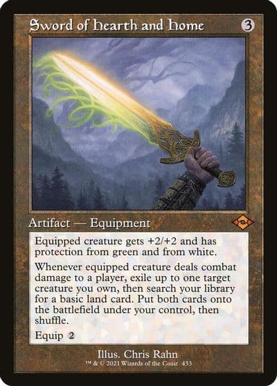 Sword of Hearth and Home Retro Frame Modern Horizons 2 Magic card