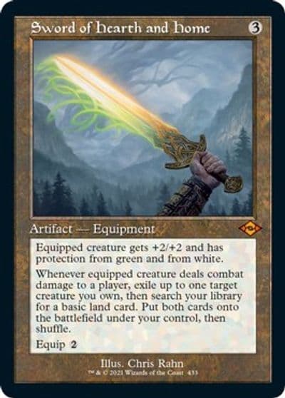 Sword of Hearth and Home Retro Frame Foil Etched Modern Horizons 2 Magic card
