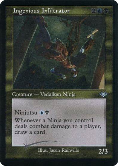 Ingenious Infiltrator Retro Frame Foil Etched Modern Horizons Magic card