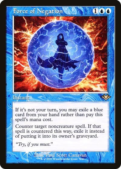 Force of Negation Retro Frame Modern Horizons Magic card