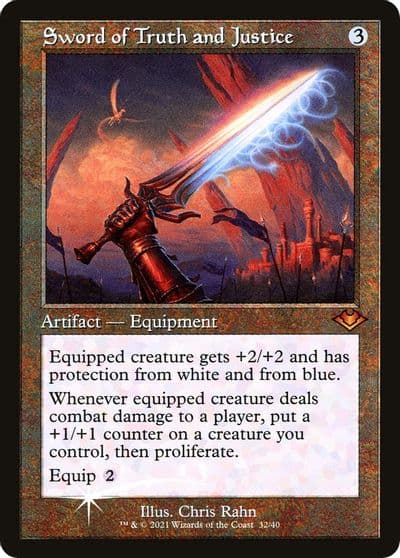 Sword of Truth and Justice Retro Frame Modern Horizons Magic card