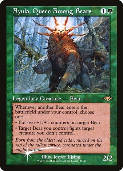 Ayula Queen Among Bears Retro Frame Modern Horizons Magic card