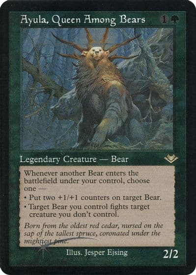 Ayula Queen Among Bears Retro Frame Foil Etched Modern Horizons Magic card