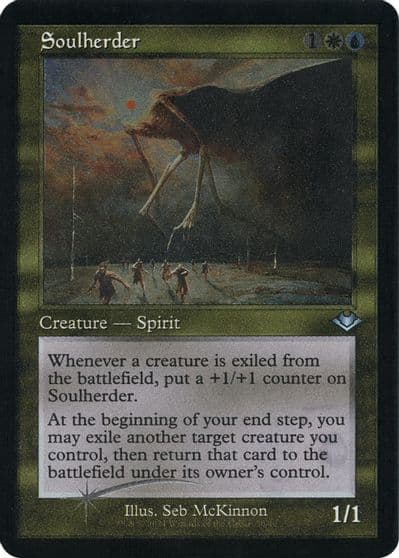 Soulherder Retro Frame Foil Etched Modern Horizons Magic card