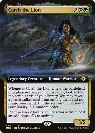 Carth the Lion Extended Art Modern Horizons 2 Magic card