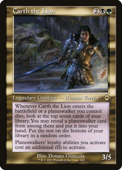 Carth the Lion Retro Frame Modern Horizons 2 Magic card