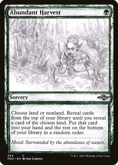 Abundant Harvest Showcase Modern Horizons 2 Magic card