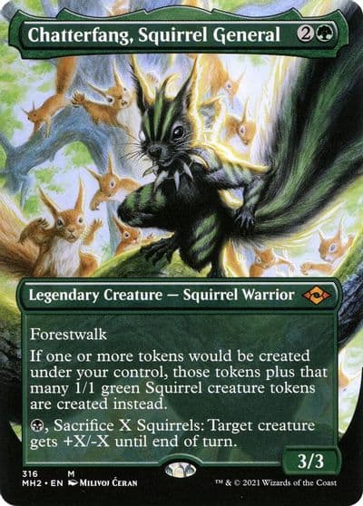Chatterfang Squirrel General Borderless Modern Horizons 2 Magic card