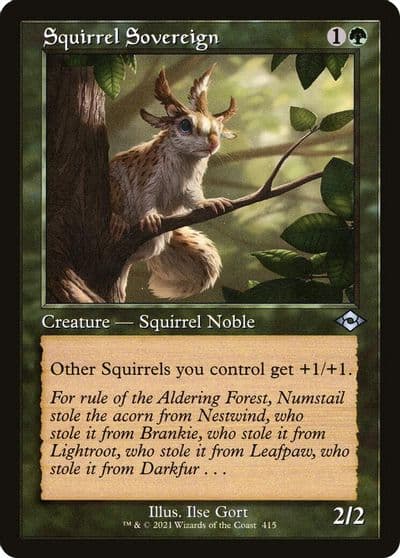 Squirrel Sovereign Retro Frame Modern Horizons 2 Magic card