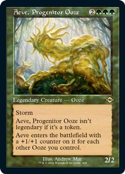 Aeve Progenitor Ooze Retro Frame Foil Etched Modern Horizons 2 Magic card