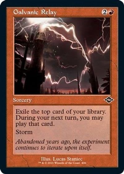 Galvanic Relay Retro Frame Foil Etched Modern Horizons 2 Magic card