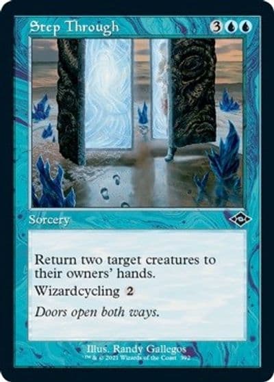 Step Through Retro Frame Foil Etched Modern Horizons 2 Magic card