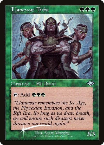Llanowar Tribe Retro Frame Modern Horizons Magic card