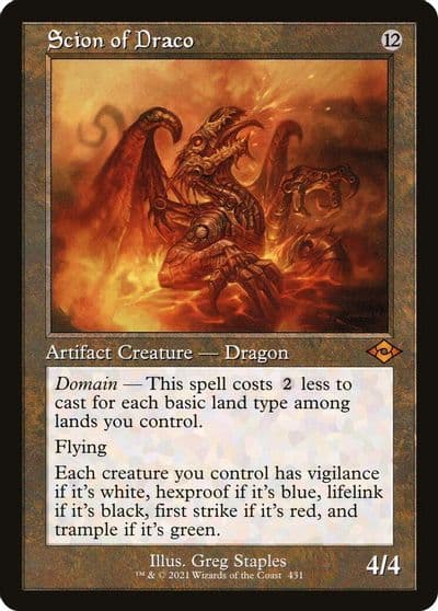 Scion of Draco Retro Frame Modern Horizons 2 Magic card