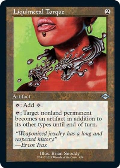 Liquimetal Torque Retro Frame Foil Etched Modern Horizons 2 Magic card