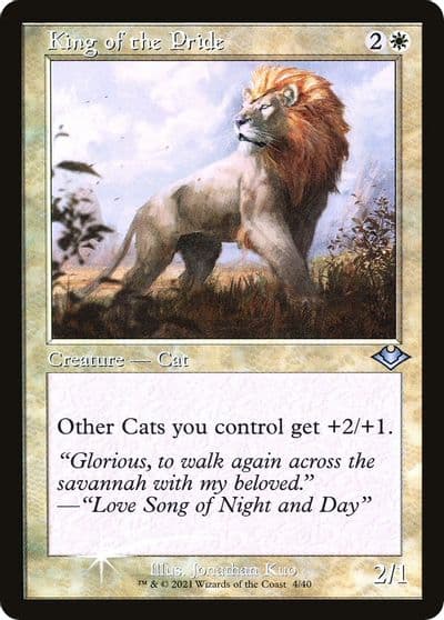 King of the Pride Retro Frame Modern Horizons Magic card