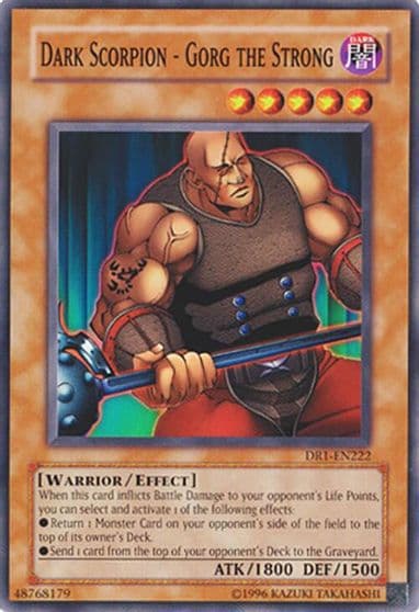 Dark Scorpion Gorg the Strong Dark Revelation Volume 1 Yu-Gi-Oh! card