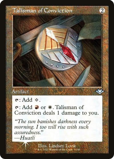 Talisman of Conviction Retro Frame Modern Horizons Magic card