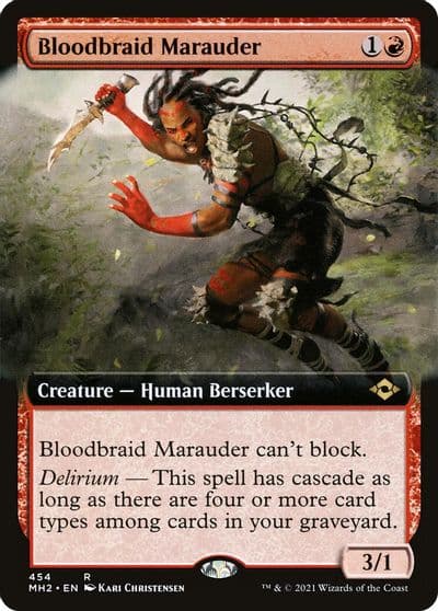 Bloodbraid Marauder Extended Art Modern Horizons 2 Magic card